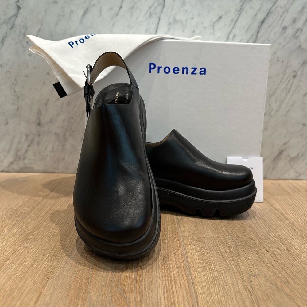 Proenza Schouler Storm Slingback Black Clog Mules